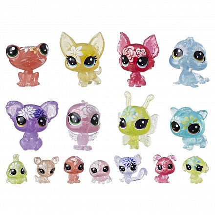 Набор игровой из серии Littlest Pet Shop - Букетный набор петов, 16 фигурок 